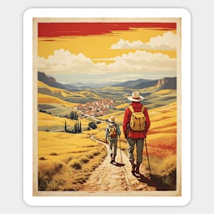 Camino de Santiago Spain Travel Tourism Retro Vintage Art Sticker